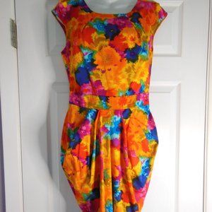 LIPSY LONDON BRAND FLORAL DRESS, SIZE 12. COTTON DRESS, LOOKS & FEELS BEAUTIFUL